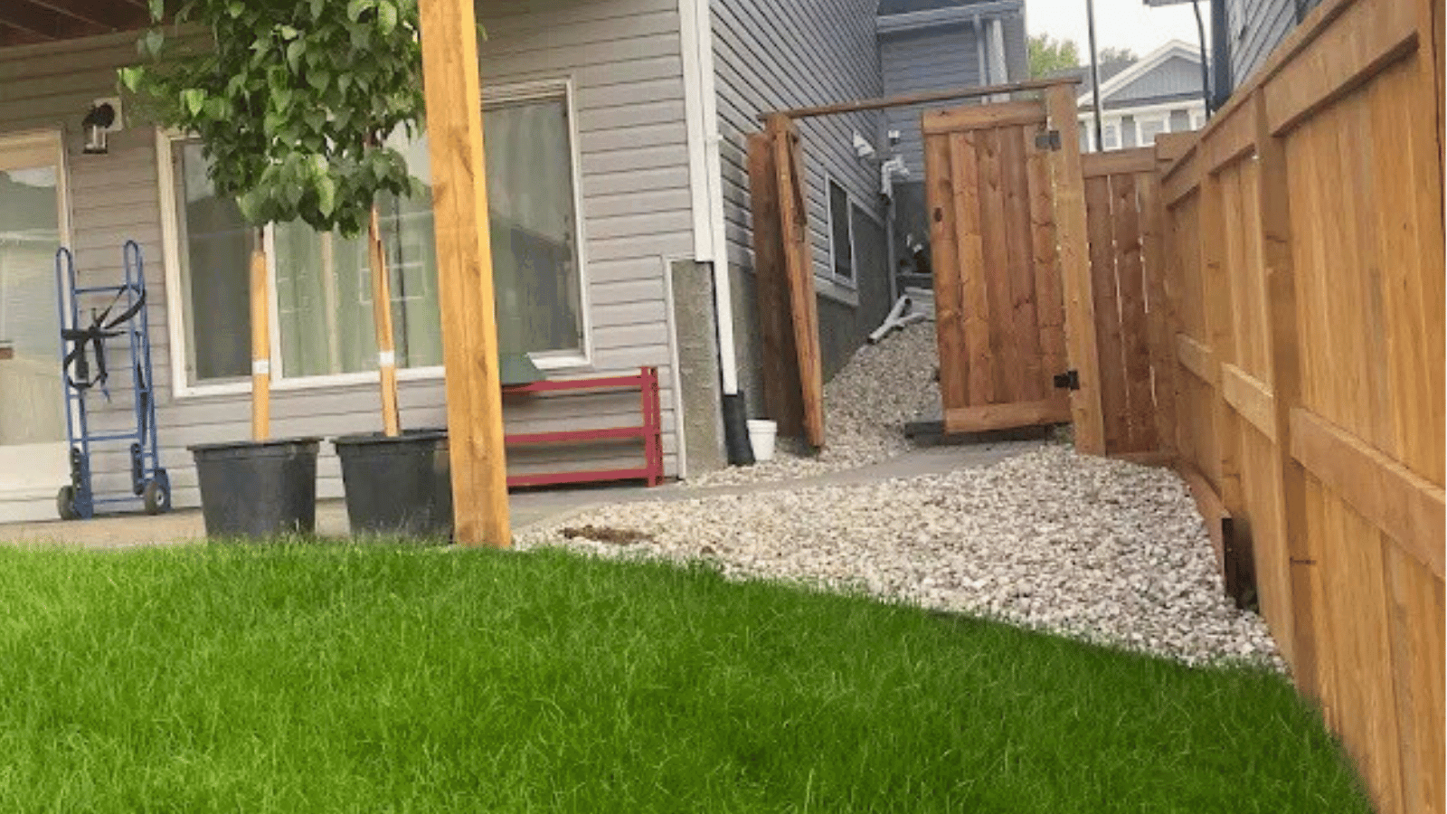 All The Moore Landscaping building a custom cedar deck
