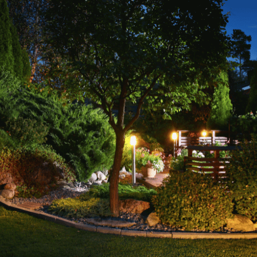 Custom outdoor lighting solutions for enhanced ambiance